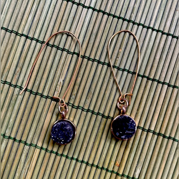 NWOT Earrings - Black Stone - Picture 3 of 5